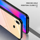 For Huawei Y7 (2019) / / Y7 Prime (2019) Gradient Color Glass Case(Blue)