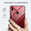 For Huawei Y7 (2019) / / Y7 Prime (2019) Gradient Color Glass Case(Blue)