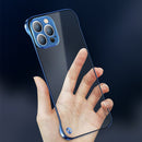 Electroplating Matte PC Phone Case For iPhone 13(Far Peak Blue)