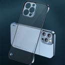 Electroplating Matte PC Phone Case For iPhone 13 Pro(Far Peak Blue)