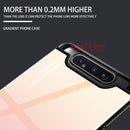 For Galaxy A80 Gradient Color Glass Case(Yellow)