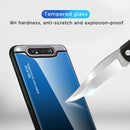 For Galaxy A80 Gradient Color Glass Case(Yellow)