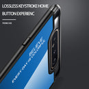 For Galaxy A80 Gradient Color Glass Case(Blue)