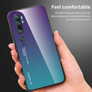 For Xiaomi Mi CC9 Pro Gradient Color Glass Case(Purple)