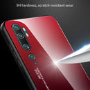 For Xiaomi Mi CC9 Pro Gradient Color Glass Case(Red Blue)