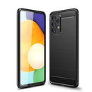 For Samsung Galaxy A33 5G Brushed Texture Carbon Fiber TPU Phone Case(Black)
