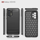 For Samsung Galaxy A33 5G Brushed Texture Carbon Fiber TPU Phone Case(Black)