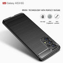 For Samsung Galaxy A53 5G Brushed Texture Carbon Fiber TPU Phone Case(Black)