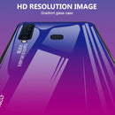 For Galaxy A9 (2018) Gradient Color Glass Case(Purple)