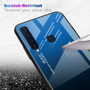 For Galaxy A9 (2018) Gradient Color Glass Case(Purple)