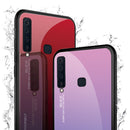 For Galaxy A9 (2018) Gradient Color Glass Case(Purple)