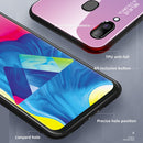 For Galaxy A30 Gradient Color Glass Case(Blue)