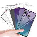 For Galaxy A30 Gradient Color Glass Case(Blue)