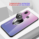 For Galaxy A30 Gradient Color Glass Case(Blue)
