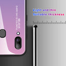 For Galaxy A30 Gradient Color Glass Case(Blue)