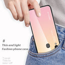 For Galaxy A30 Gradient Color Glass Case(Blue)