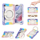 For Samsung Galaxy Tab A7 Lite Armor Contrast Color Silicone + PC Tablet Case(Colorful Pink)