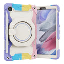 For Samsung Galaxy Tab A7 Lite Armor Contrast Color Silicone + PC Tablet Case(Colorful Pink)