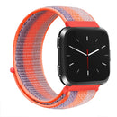 For Fitbit Versa 1 / 2 Universal Nylon Strap Watch Band(Orange Blue)