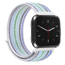 For Fitbit Versa 1 / 2 Universal Nylon Strap Watch Band(Blue Pinstripe)