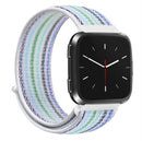For Fitbit Versa 1 / 2 Universal Nylon Strap Watch Band(Blue Pinstripe)