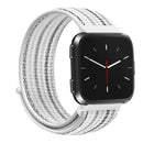 For Fitbit Versa 1 / 2 Universal Nylon Strap Watch Band(White Pinstripe)