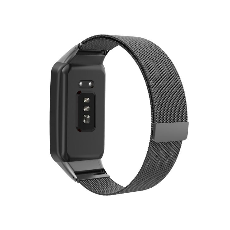 For OPPO Watch Free NFC Milan Magnetic Metal Watch Band(Black)