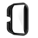 For Amazfit GTS 3 PC + Tempered Glass Watch Protective Case(Black)