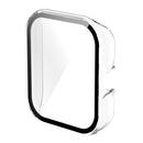 For Amazfit GTS 3 PC + Tempered Glass Watch Protective Case(Transparent White)