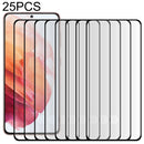 25 PCS Full Glue 3D Curved Edge Screen Tempered Glass Film For Samsung Galaxy S22 5G(Black)