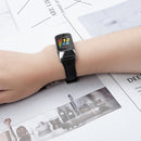 For Fitbit Charge 5 FC5-18 Leather Strap Watch Band, Size:S(Black)