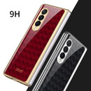For Samsung Galaxy Z Fold3 5G GKK Electroplating Tempered Glass Painted Phone Case(Green-Red-Green)