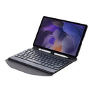 BA08 Diamond Texture Bluetooth Keyboard Leather Case with Triangle Back Support For Samsung Galaxy Tab A8 2021 SM-X205 / SM-X200(Black + Black)