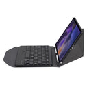 BA08 Diamond Texture Bluetooth Keyboard Leather Case with Triangle Back Support For Samsung Galaxy Tab A8 2021 SM-X205 / SM-X200(Black + Black)