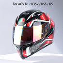 Motorcycle Helmet Visor Anti-UV Wind Shield Lens For AGV K1 / K3SV / K5(Electroplated Red)
