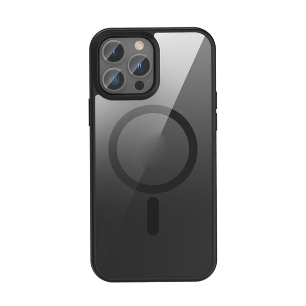 Crystal Clear Series Magsafe Magnetic Phone Case For iPhone 13 Pro Max(Black)