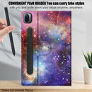 For Xiaomi Mi Pad 5 Pro Painted 360 Degrees Rotation Tablet Leather Case with Holder(Milky Way)
