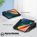 For Xiaomi Mi Pad 5 Pro Painted 360 Degrees Rotation Tablet Leather Case with Holder(Milky Way)