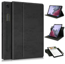 For Samsung Galaxy Tab A7 Lite 8.7 2021 T220 / T225 Solid Color 360 Degrees Rotation Tablet Leather Case with Holder(Black)