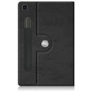 For Samsung Galaxy Tab A7 Lite 8.7 2021 T220 / T225 Solid Color 360 Degrees Rotation Tablet Leather Case with Holder(Black)