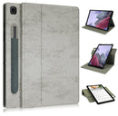 For Samsung Galaxy Tab A7 Lite 8.7 2021 T220 / T225 Solid Color 360 Degrees Rotation Tablet Leather Case with Holder(Grey)