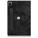 For Xiaomi Mi Pad 5 Pro Solid Color 360 Degrees Rotation Tablet Leather Case with Holder(Black)