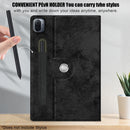 For Xiaomi Mi Pad 5 Pro Solid Color 360 Degrees Rotation Tablet Leather Case with Holder(Black)