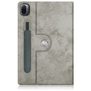 For Xiaomi Mi Pad 5 Pro Solid Color 360 Degrees Rotation Tablet Leather Case with Holder(Grey)