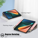 For Xiaomi Mi Pad 5 Pro Solid Color 360 Degrees Rotation Tablet Leather Case with Holder(Grey)