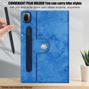 For Xiaomi Mi Pad 5 Pro Solid Color 360 Degrees Rotation Tablet Leather Case with Holder(Dark Blue)
