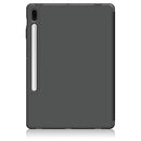For Samsung Galaxy Tab S7 FE 12.4 Solid Color TPU Horizontal Flip Tablet Leather Case with 3-Fold Holder & Sleep / Wake-up Function(Grey)