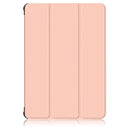 For Samsung Galaxy Tab S7 FE 12.4 Solid Color TPU Horizontal Flip Tablet Leather Case with 3-Fold Holder & Sleep / Wake-up Function(Rose Gold)