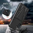 For Samsung Galaxy A13 5G Super V Armor PC + TPU Shockproof Phone Case with Invisible Holder(Black)