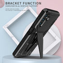 For Samsung Galaxy A13 5G Super V Armor PC + TPU Shockproof Phone Case with Invisible Holder(Black)